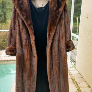 Vintage Full length COAT Rich Brown Mink Fur